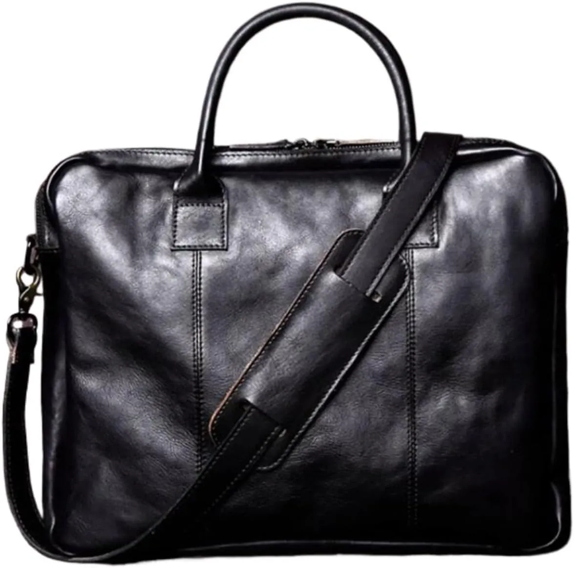 Retro Handbags Mens Business Briefcases Laptop Bags Messenger Shoulder Bags Genuine Leather Travel Bags