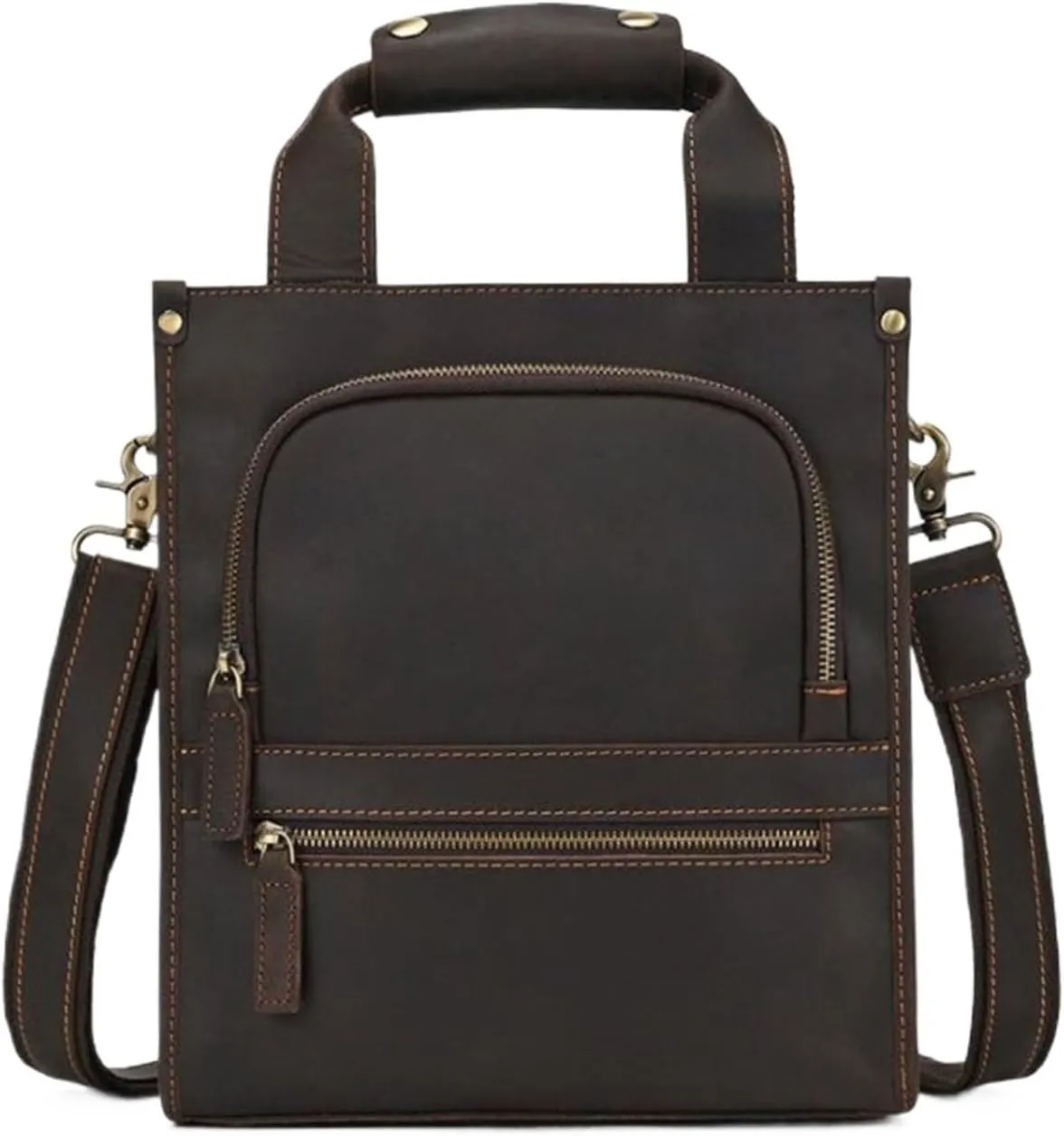 Retro Mens Handbags Genuine Leather Business Briefcases Messenger Shoulder Bags Luggage Crossbody Bags Laptop Bags