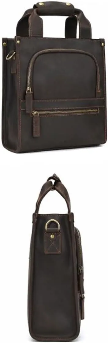 Retro Mens Handbags Genuine Leather Business Briefcases Messenger Shoulder Bags Luggage Crossbody Bags Laptop Bags