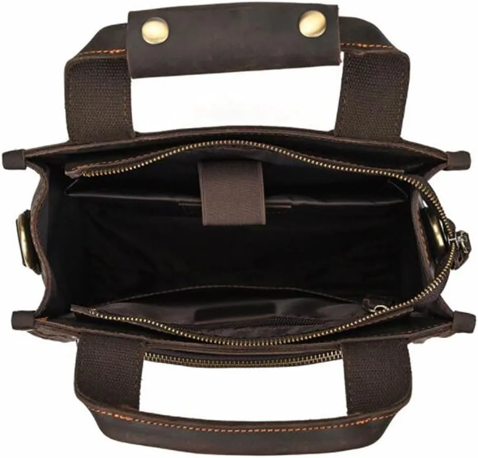 Retro Mens Handbags Genuine Leather Business Briefcases Messenger Shoulder Bags Luggage Crossbody Bags Laptop Bags