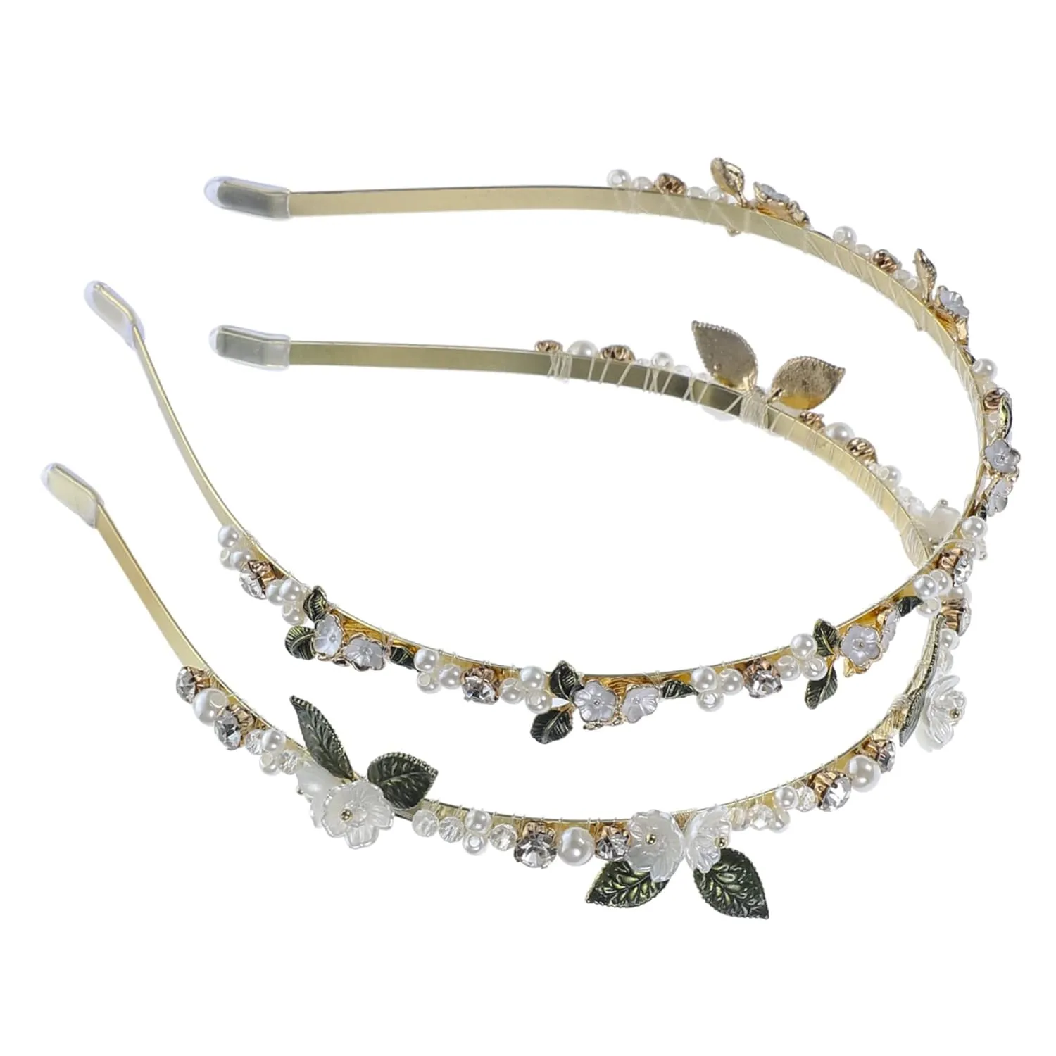 Rhinestone Headband Decorative Hair Band Portable Fashion Accessory 2pcs