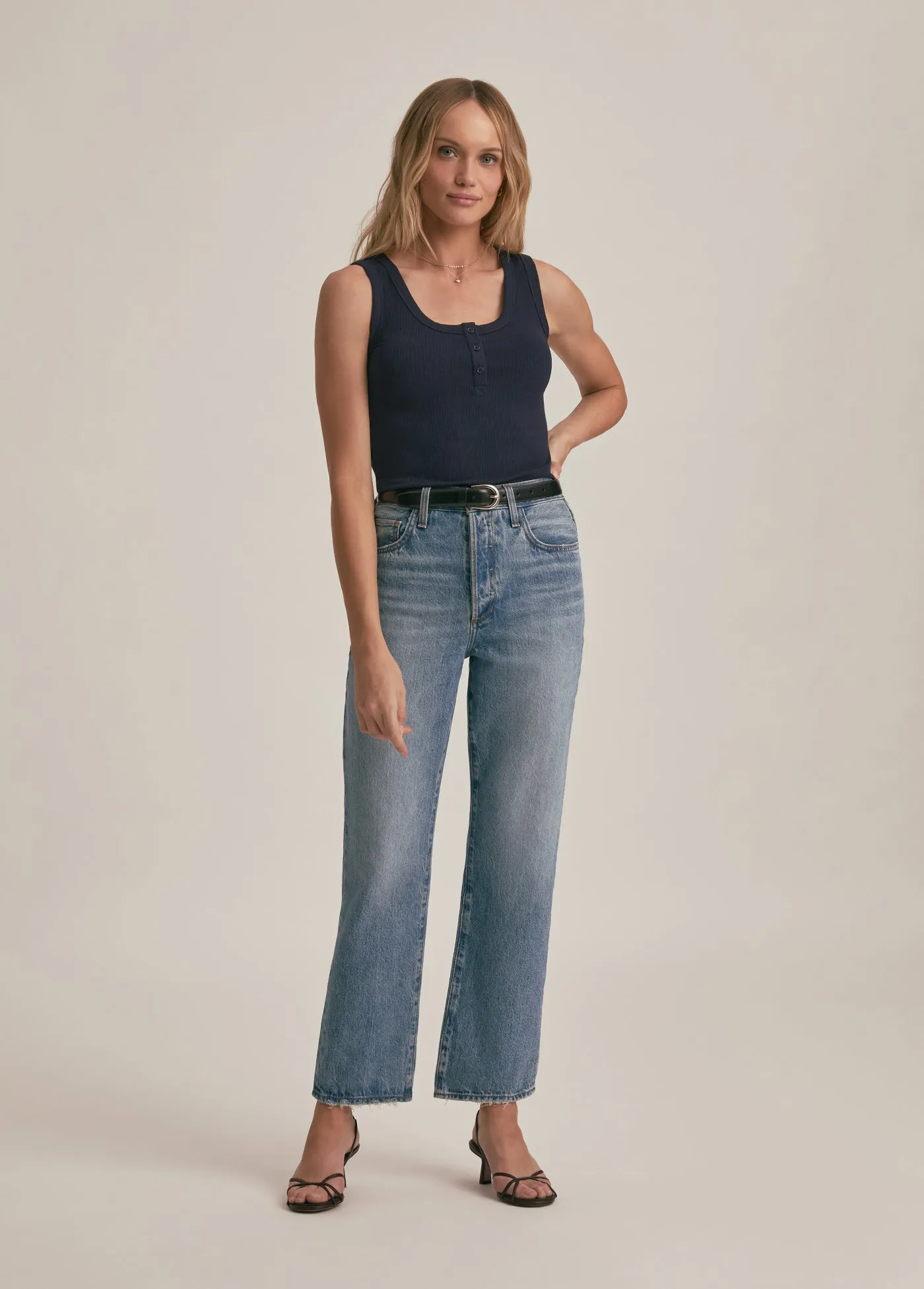 RIBBED HENLEY TANK