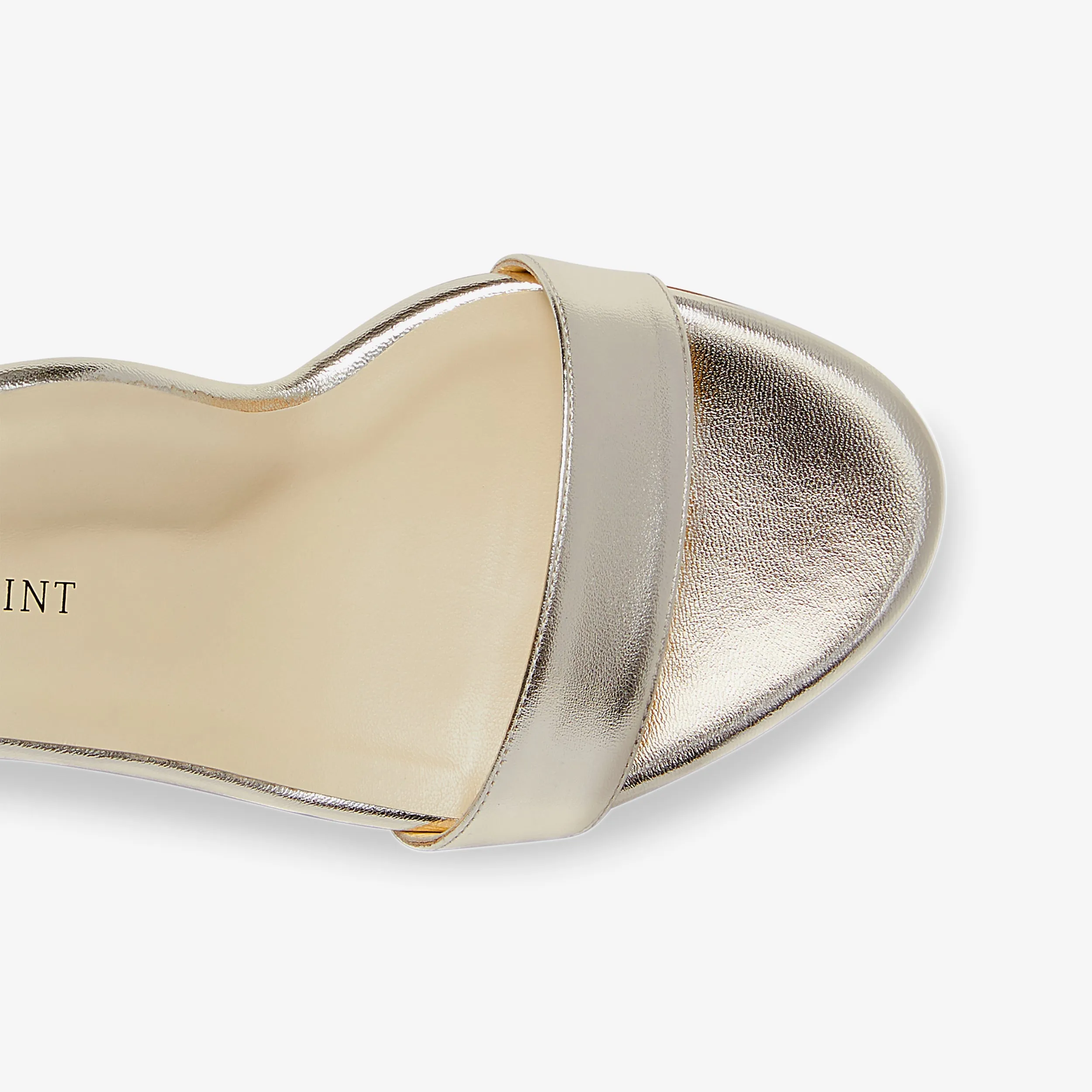Sarah Flint Perfect Block Sandal 30 :: Gold Nappa