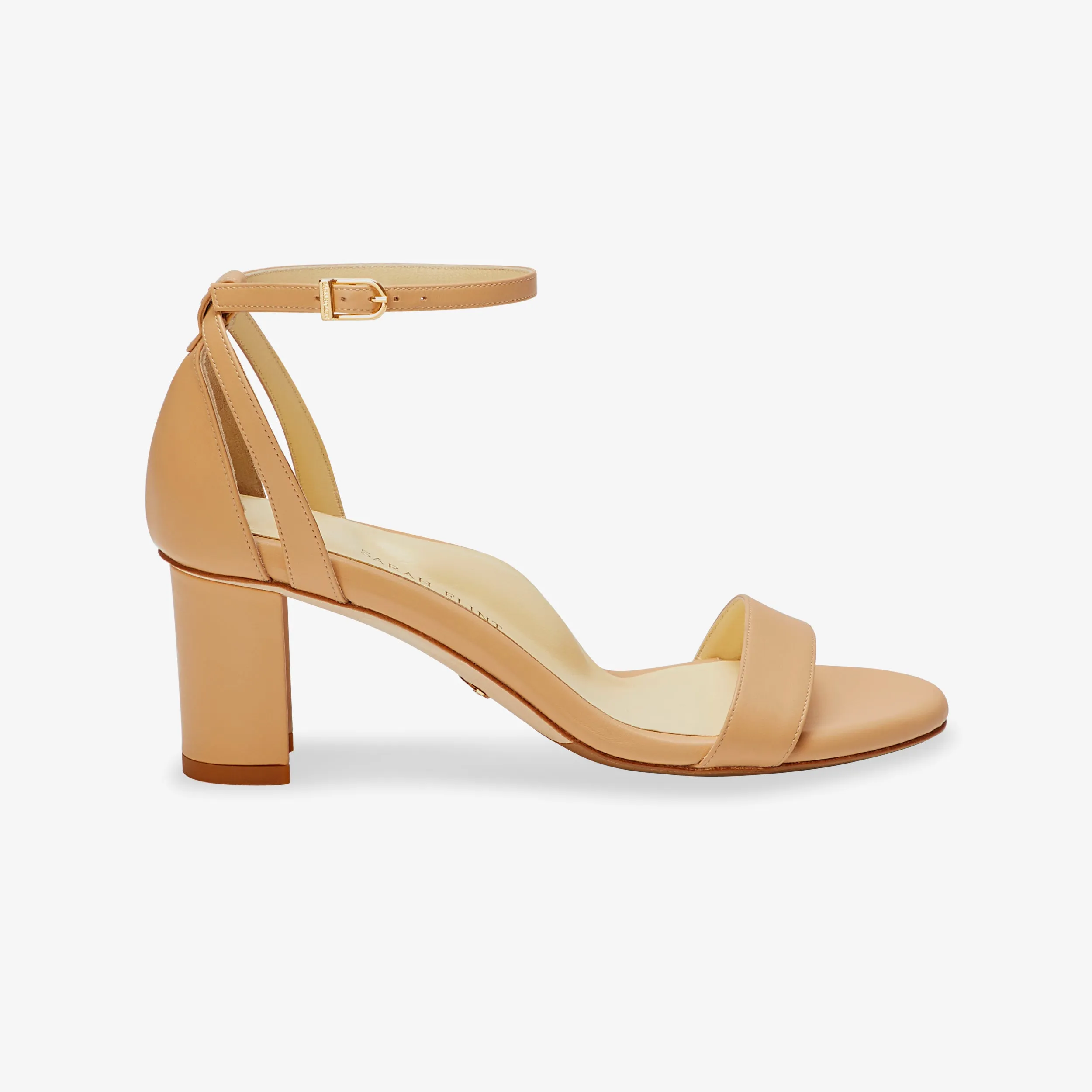 Sarah Flint Perfect Block Sandal 60 :: Sand Calf