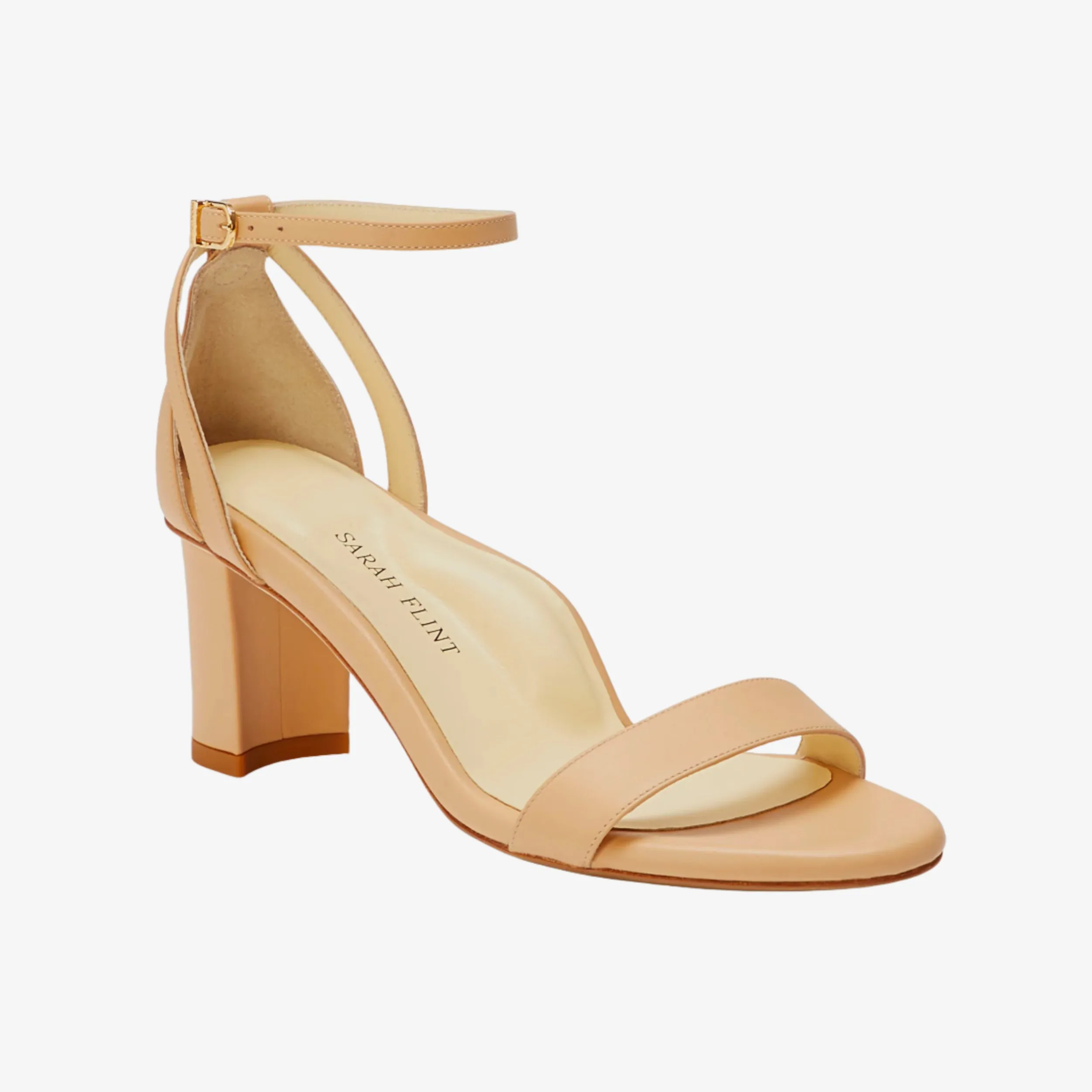 Sarah Flint Perfect Block Sandal 60 :: Sand Calf