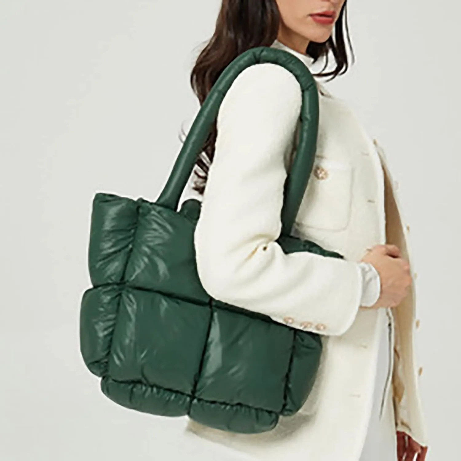 Satchel Bags for Women Designer Satchel Handbags Top-Handle Purses with Strap Trendy Waterproof Cross Body Bag(Green)