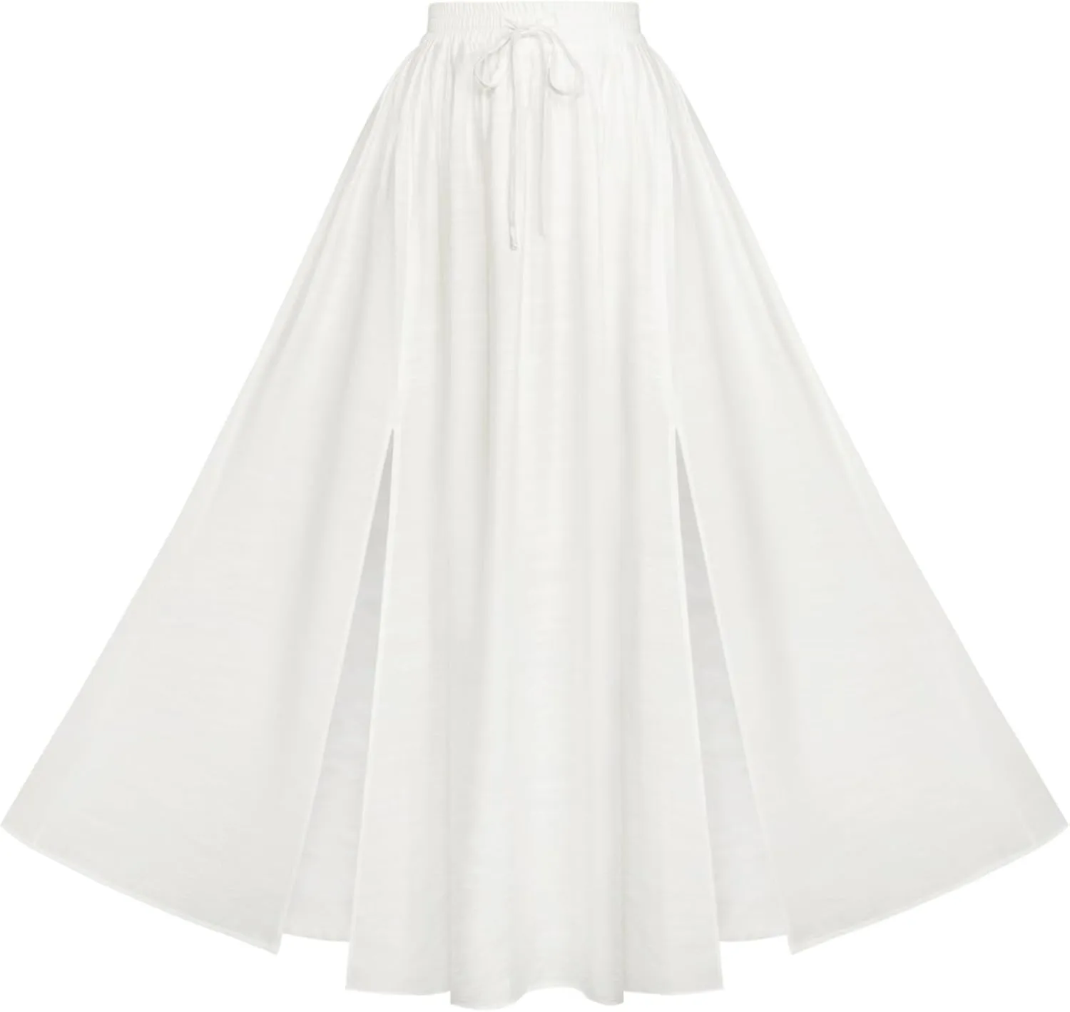 Scarlet Darkness Maxi Skirts for Women Renaissance Slit Flowy Skirt with Pockets