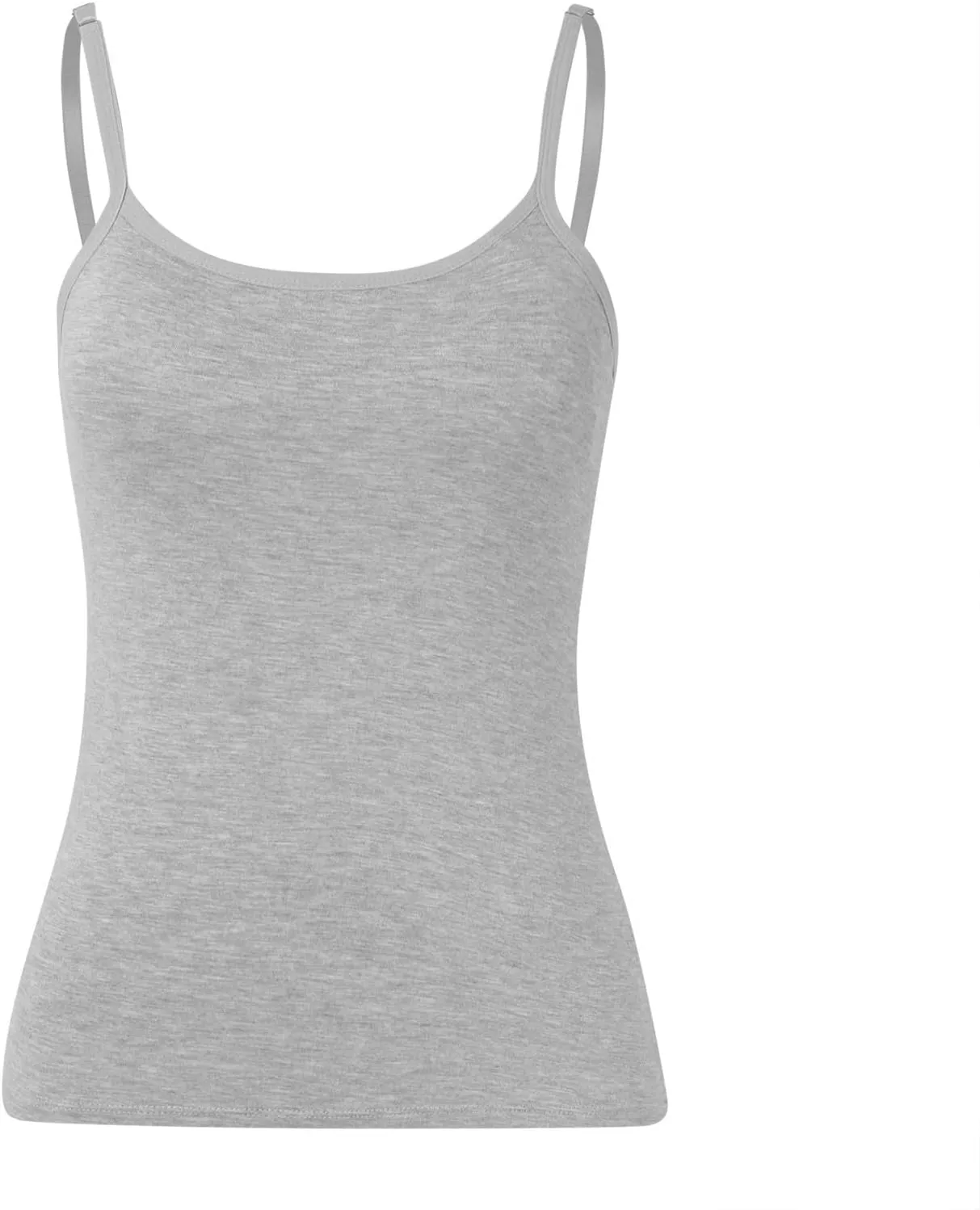 Shelf Bra Tank Tops for Women Soft No Underwire Built in Bra Camisole Spaghetti Strap Cotton Yoga Padded Cami Shirts