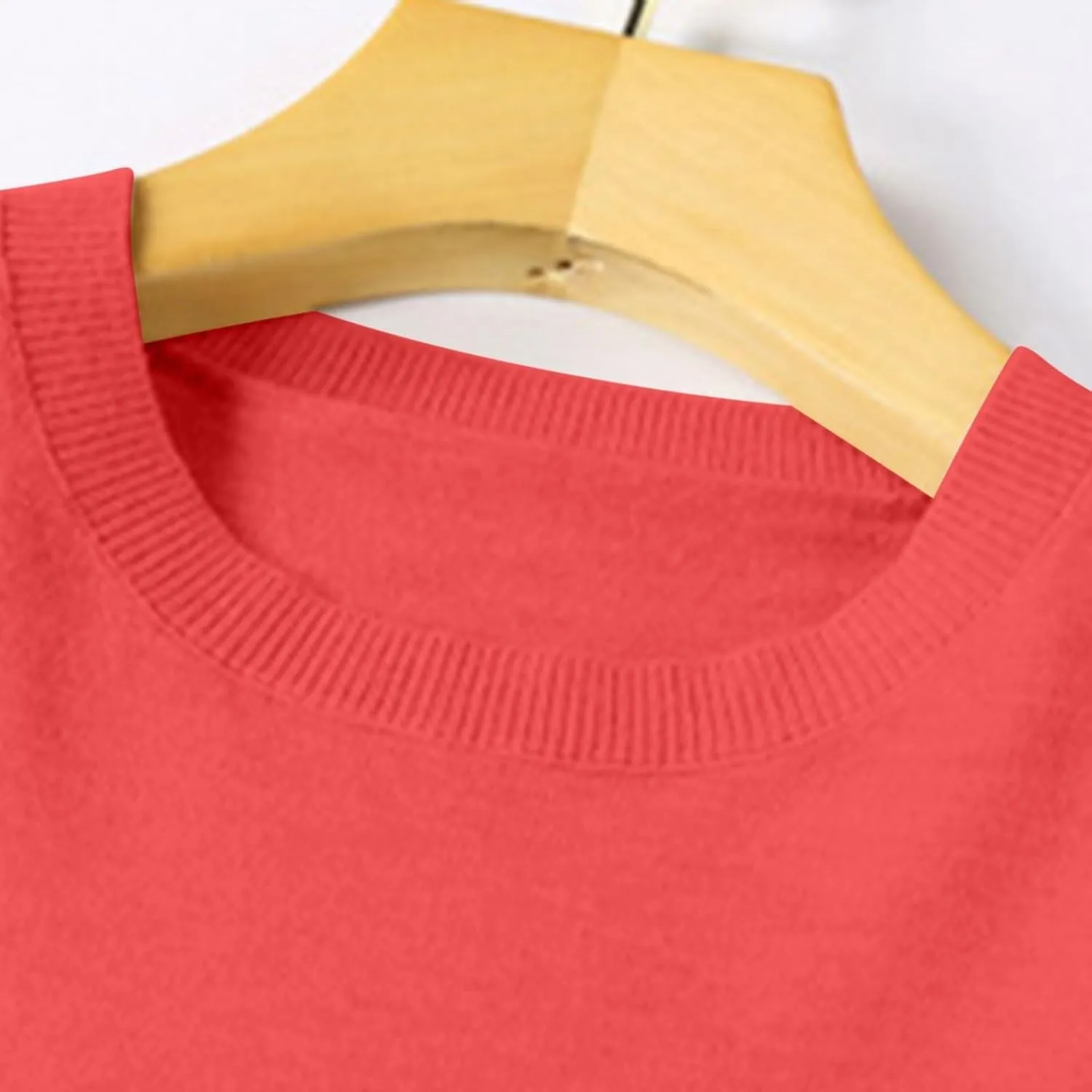 Shirts for Women Long Sleeve Crewneck Sweater Tops Winter Trendy Loose Casual Solid Color Pullover Basic Blouse