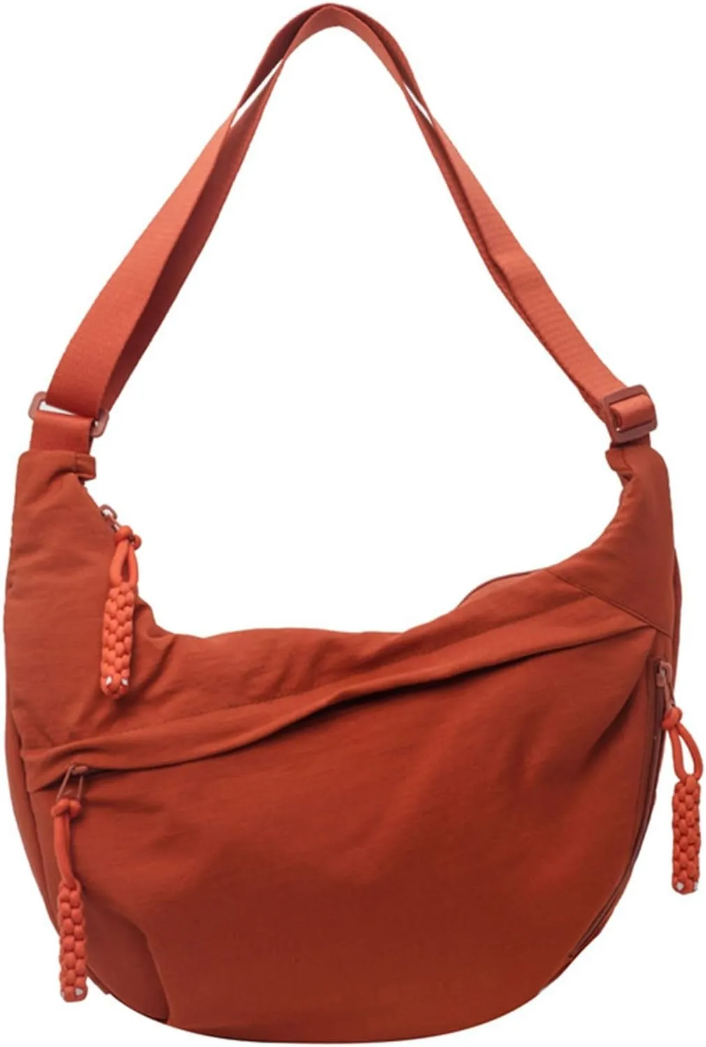 Shoulder Bags for Women Small Capacity Multi Pockets Crescent Bag Canvas Nylon Casual Daily Use Work Handbags