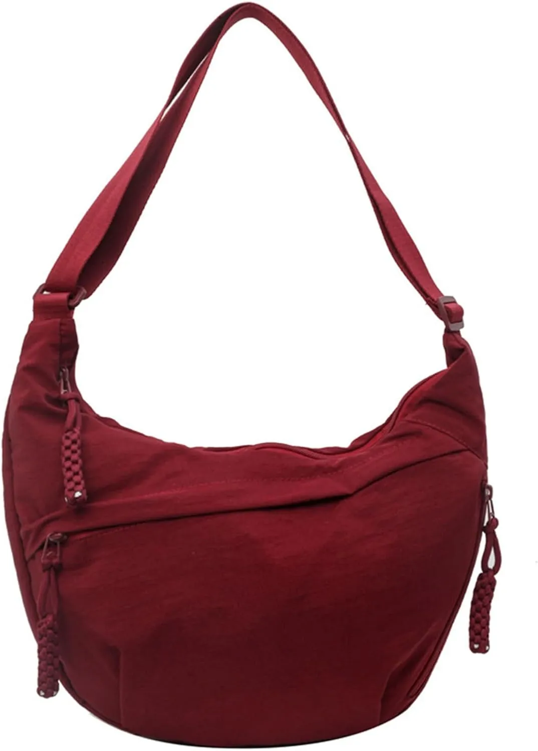 Shoulder Bags for Women Small Capacity Multi Pockets Crescent Bag Canvas Nylon Casual Daily Use Work Handbags