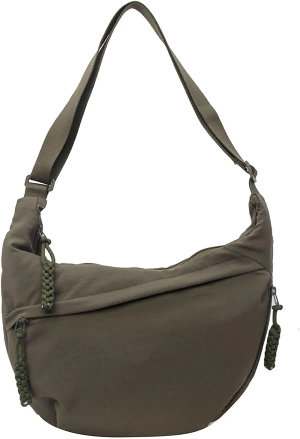 Shoulder Bags for Women Small Capacity Multi Pockets Crescent Bag Canvas Nylon Casual Daily Use Work Handbags