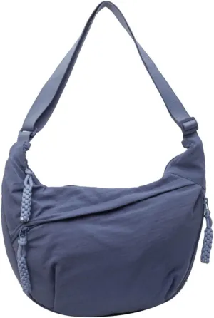 Shoulder Bags for Women Small Capacity Multi Pockets Crescent Bag Canvas Nylon Casual Daily Use Work Handbags