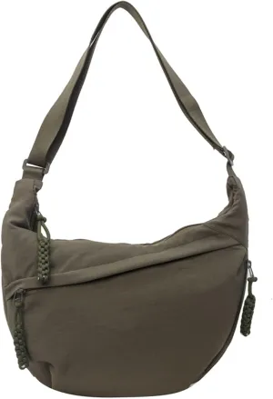 Shoulder Bags for Women Small Capacity Multi Pockets Crescent Bag Canvas Nylon Casual Daily Use Work Handbags