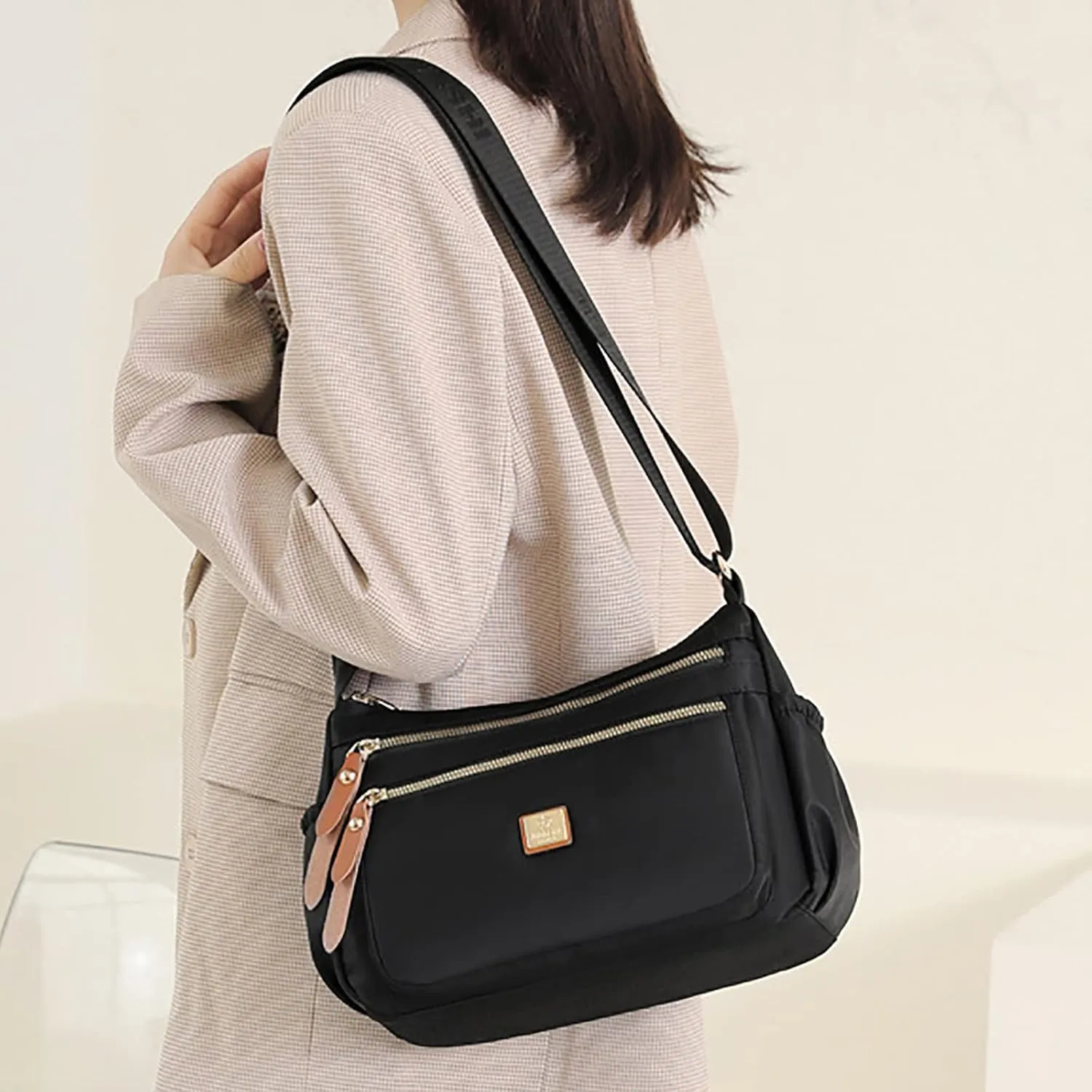 Shoulder Bags for Women Stadium Crossbody Messenger Bags for Concerts Sporting Events Trendy Clutch Saddle Bag(Black)