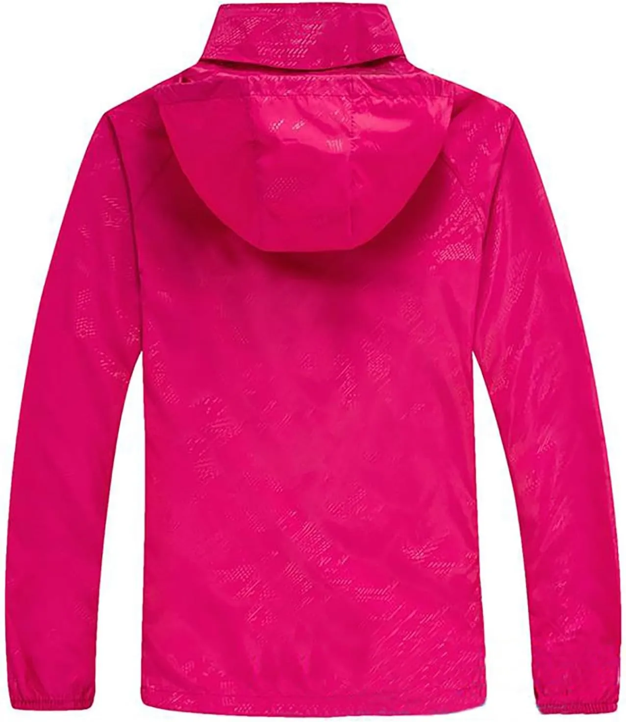 Sinzelimin Womens Sun Protection Jacket Lightweight Zipper Long Sleeves Hooded Windbreaker Jackets Raincoats with Storage Bag