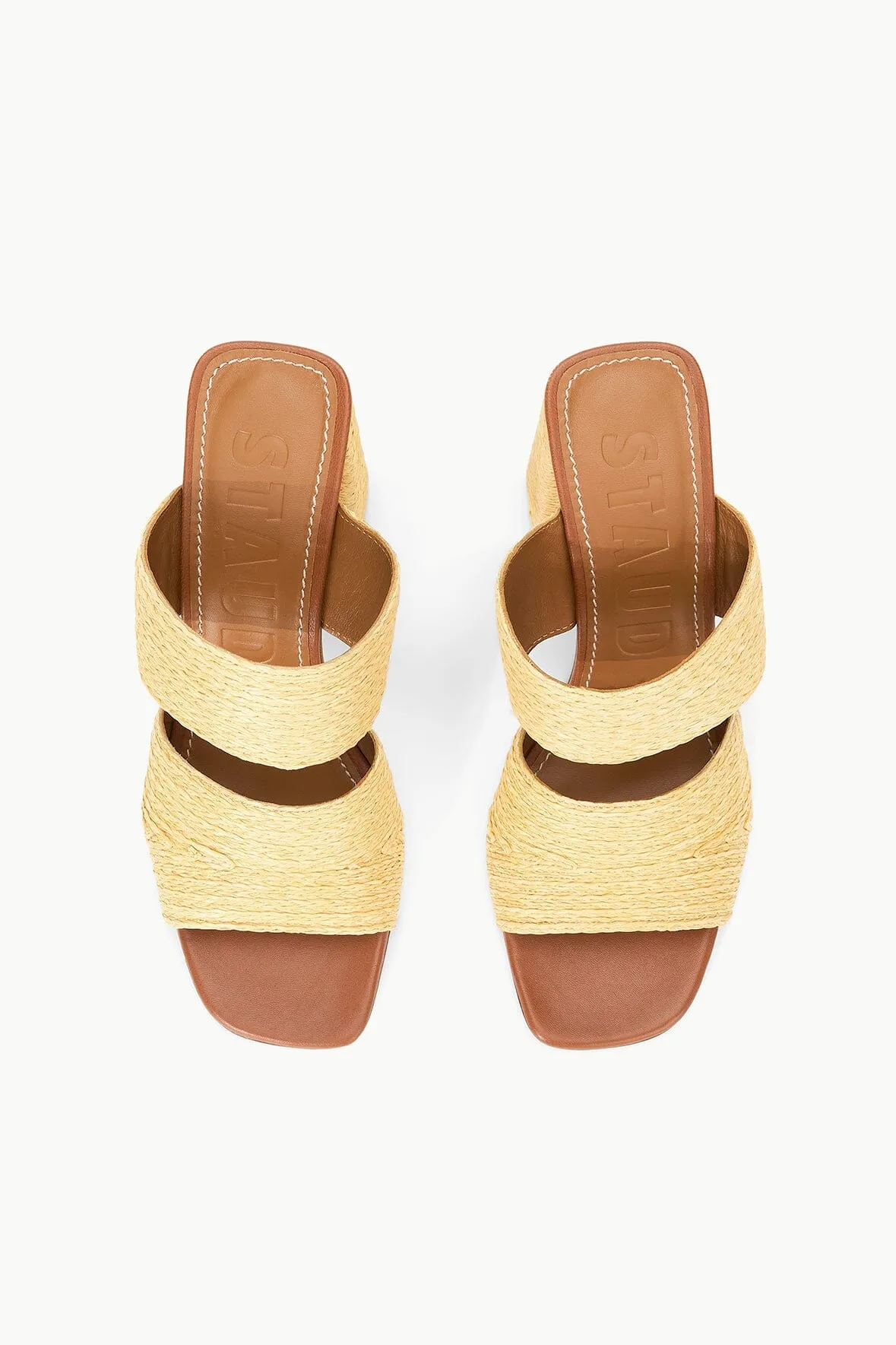 SKYLAR HEEL | NATURAL RAFFIA