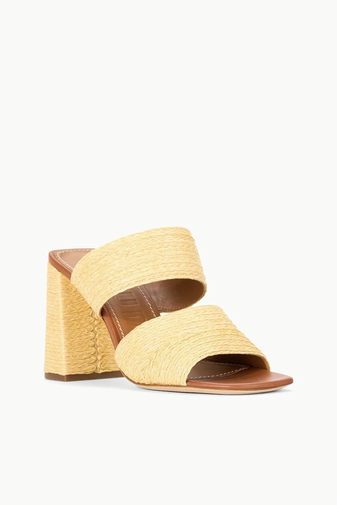 SKYLAR HEEL | NATURAL RAFFIA
