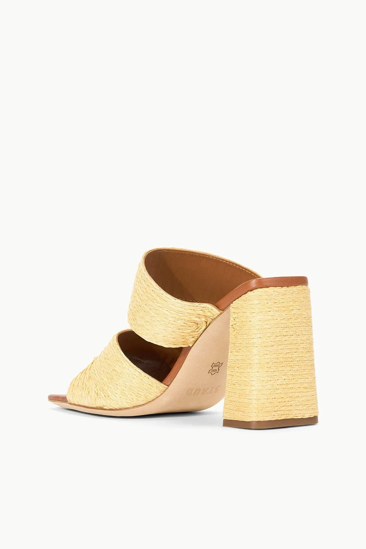 SKYLAR HEEL | NATURAL RAFFIA