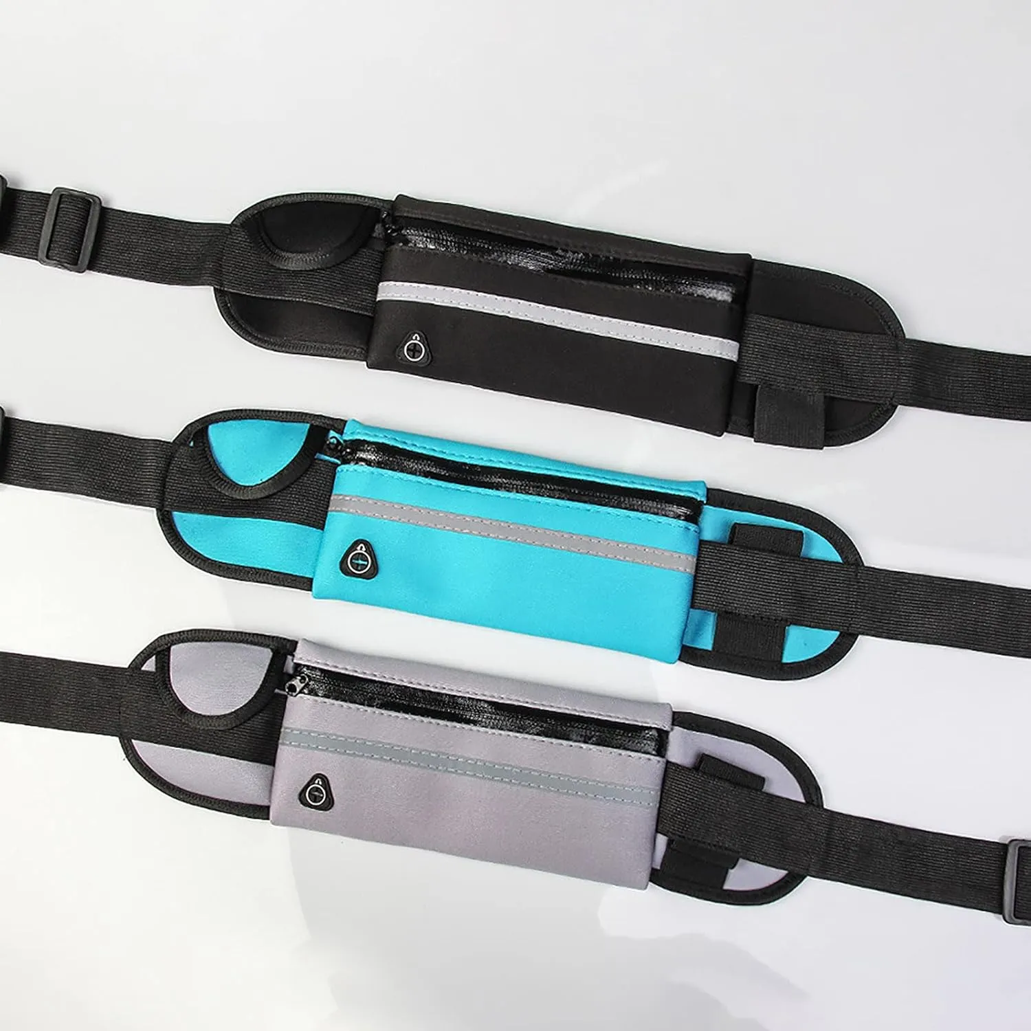Slim Running Belt for Men, Waterproof Fanny Packs for Women,Phone Holder for Running,Reflective Waist Bag,Runners Belt Pouch,Money Belt,Waist Pack for Running Workout Travel Camping