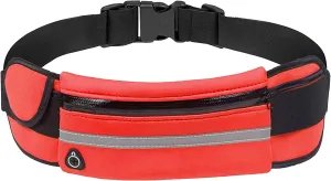 Slim Running Belt, Waterproof Fanny Pack for Men,Phone Holder for Running,Reflective Waist Bag for Women,Runners Belt Pouch,Money Belt,Waist Pack for Travel Workout Running Camping