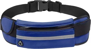 Slim Running Belt, Waterproof Fanny Pack with Water Bottle Holder,Phone Holder for Running,Reflective Waist Bag for Men,Runners Belt Pouch,Money Belt,Waist Pack for Camping Workout Running Travel