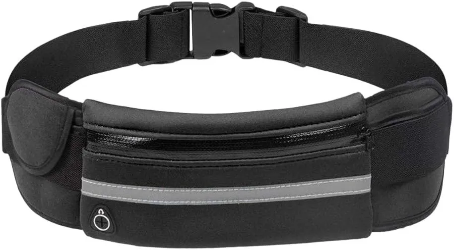 Slim Running Belts for Women, Waterproof Fanny Pack for Men,Phone Holder for Running,Reflective Waist Bag for Women,Runners Belt Pouch,Money Belt,Waist Pack Bag for Camping Workout Running Travel