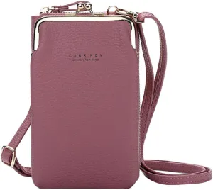 Sling Bags for Women Anti Theft Travel Small Quilted Crossbody Bags for Women Clear Bag for Stadium Events(Purple)