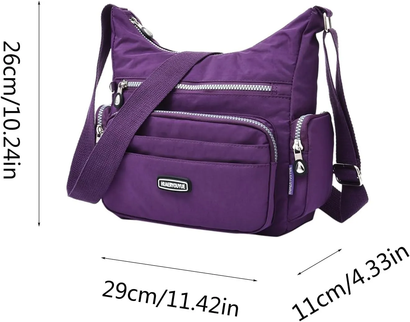 Sling Bags for Women Anti Theft Travel Waterproof Nylon Crossbody Bags for Woman Trendy Clear Fanny Pack(G)