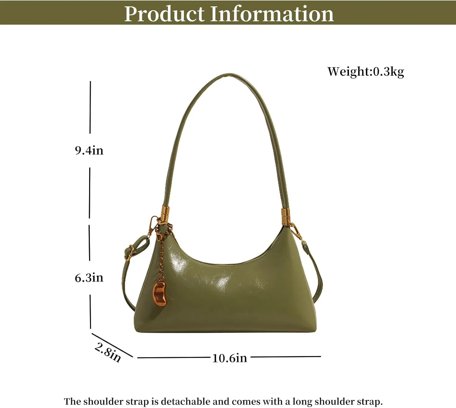 Small Hobo Shoulder Bag for Women 2025 - PU Leather Crossbody Purse with Detachable Strap | Trendy Vintage Crescent Bag