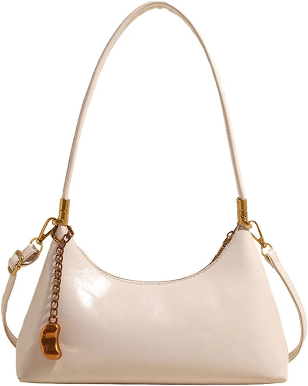 Small Hobo Shoulder Bag for Women 2025 - PU Leather Crossbody Purse with Detachable Strap | Trendy Vintage Crescent Bag