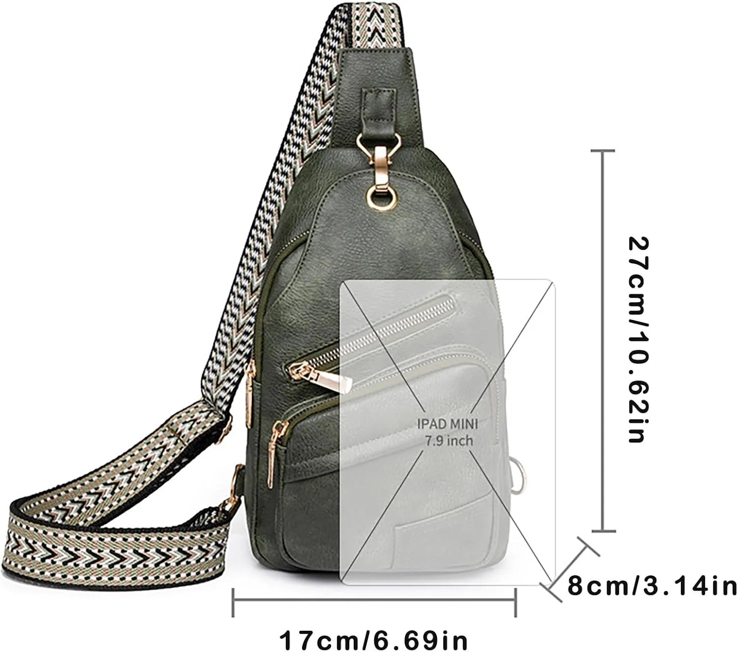 Small Sling Bag for Women And Men Mini Crossbody Phone Chest Purses Casual Fashion Daily Travel Bags with Guitar Straps