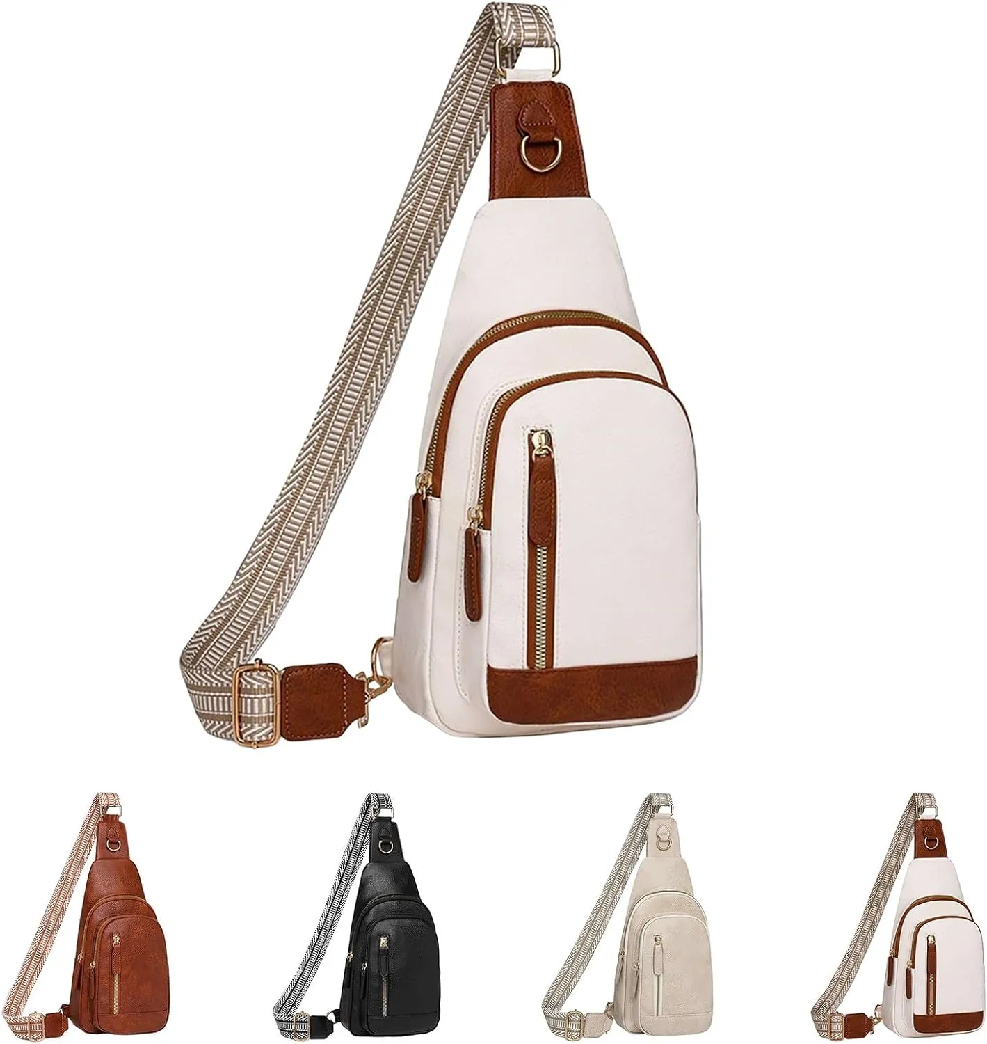Small Sling Bag for Women Faux Pu Leather Sling Crossbody Bags Fashion Daily Use Travel Bag with Adjustable Strap