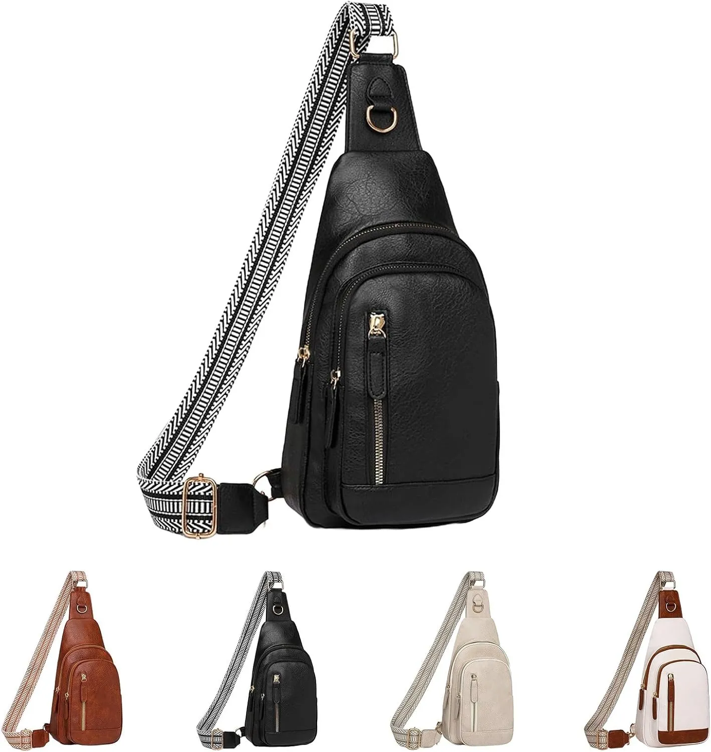 Small Sling Bag for Women Faux Pu Leather Sling Crossbody Bags Fashion Daily Use Travel Bag with Adjustable Strap