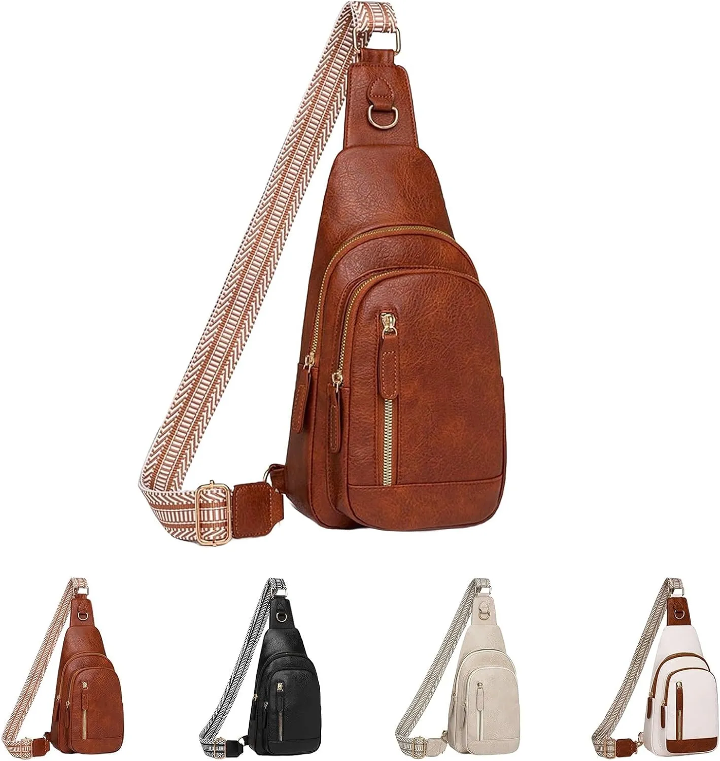 Small Sling Bag for Women Faux Pu Leather Sling Crossbody Bags Fashion Daily Use Travel Bag with Adjustable Strap