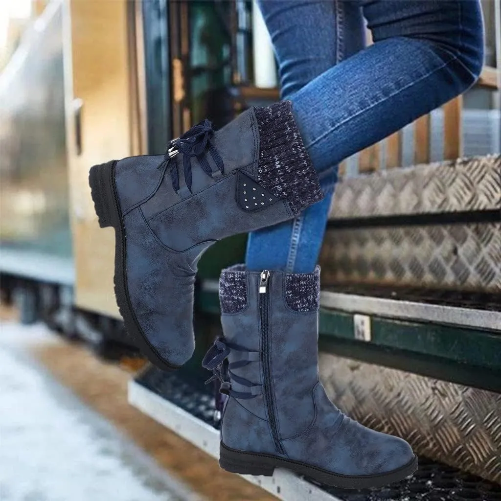 Snow Boot for Women with Zipper Winter Boots Women Waterproof Womens Winter Waterproof Boots Zapatos De Nieve Para Mujer Botas De Trabajo Antideslizantes Y Waterproof Para Mujer