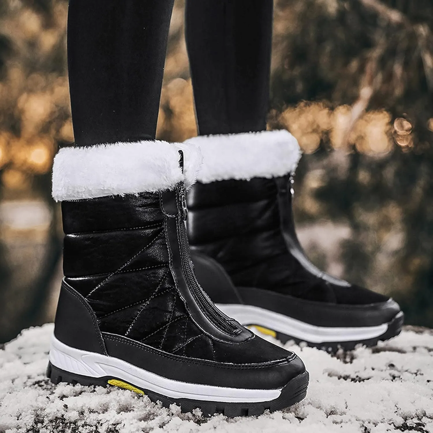 Snow Boots for Teen Girls Waterproof Snow Boots Insulated Ankle Booties Cold Weather Lightweight Hiking Boot Snow Boots