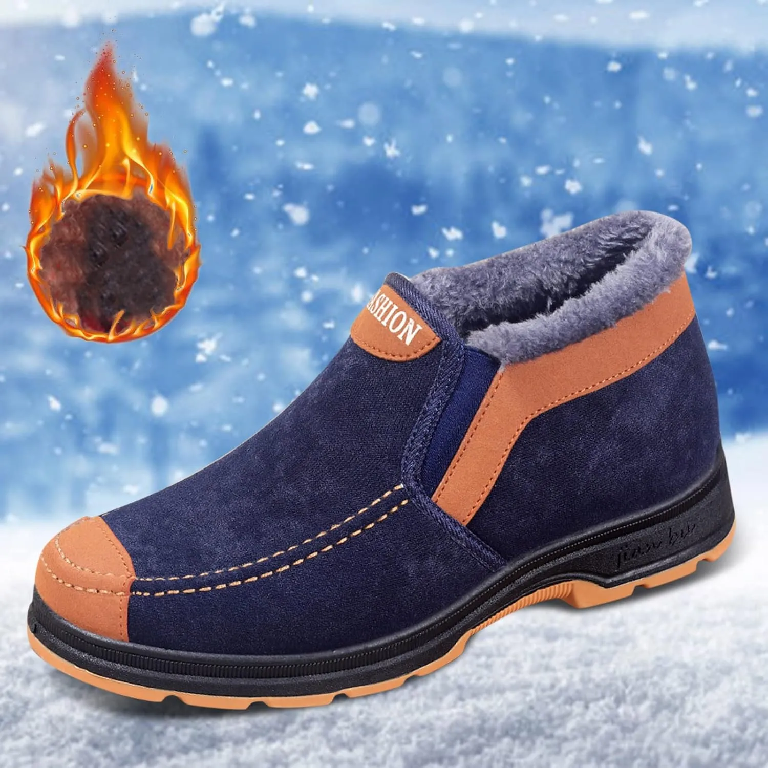 Snow Boots for Women Waterproof Non Slip Tall Slip on Winter Boots for Women Waterproof Furry Winter Boots Boots for Snow Women Botas Termicas Para Mujer De Trabajo