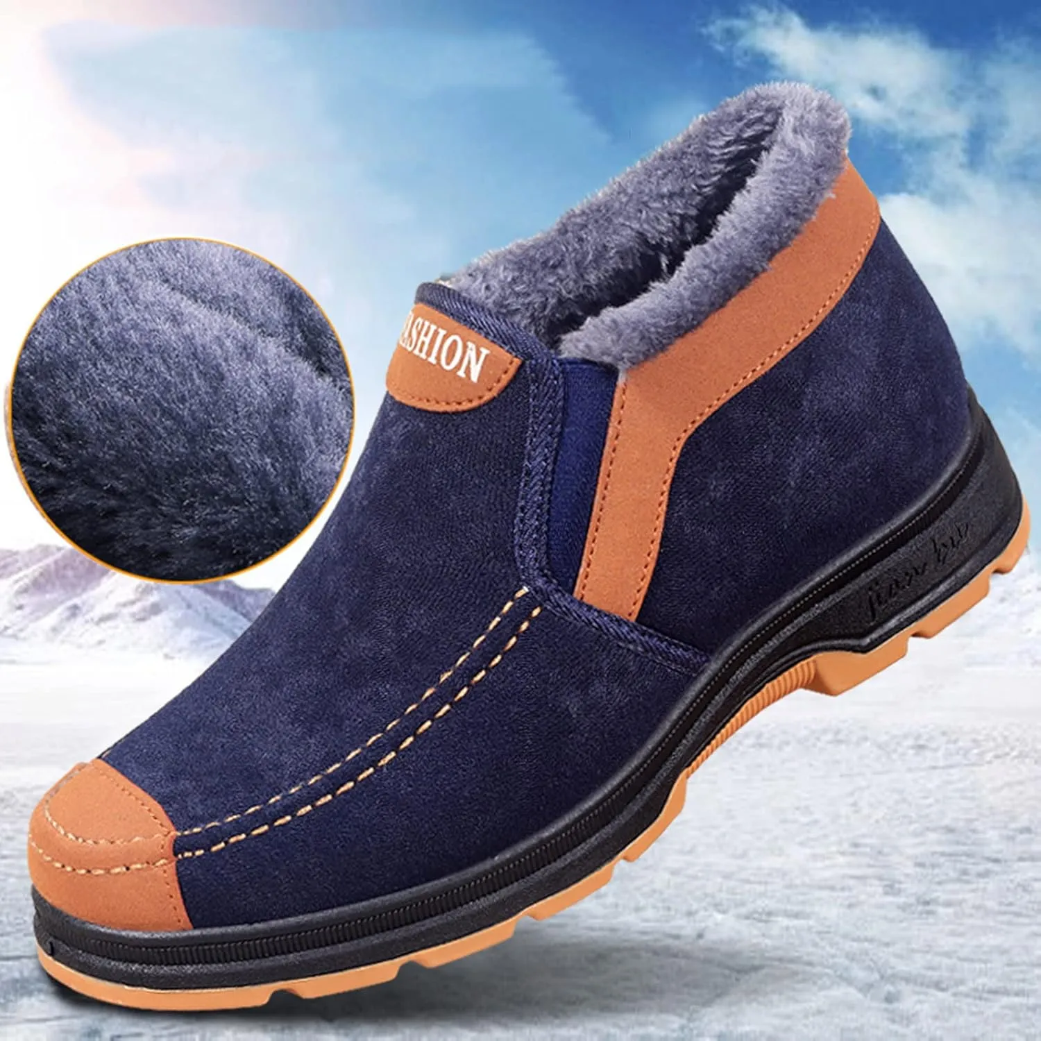 Snow Boots for Women Waterproof Non Slip Tall Slip on Winter Boots for Women Waterproof Furry Winter Boots Boots for Snow Women Botas Termicas Para Mujer De Trabajo