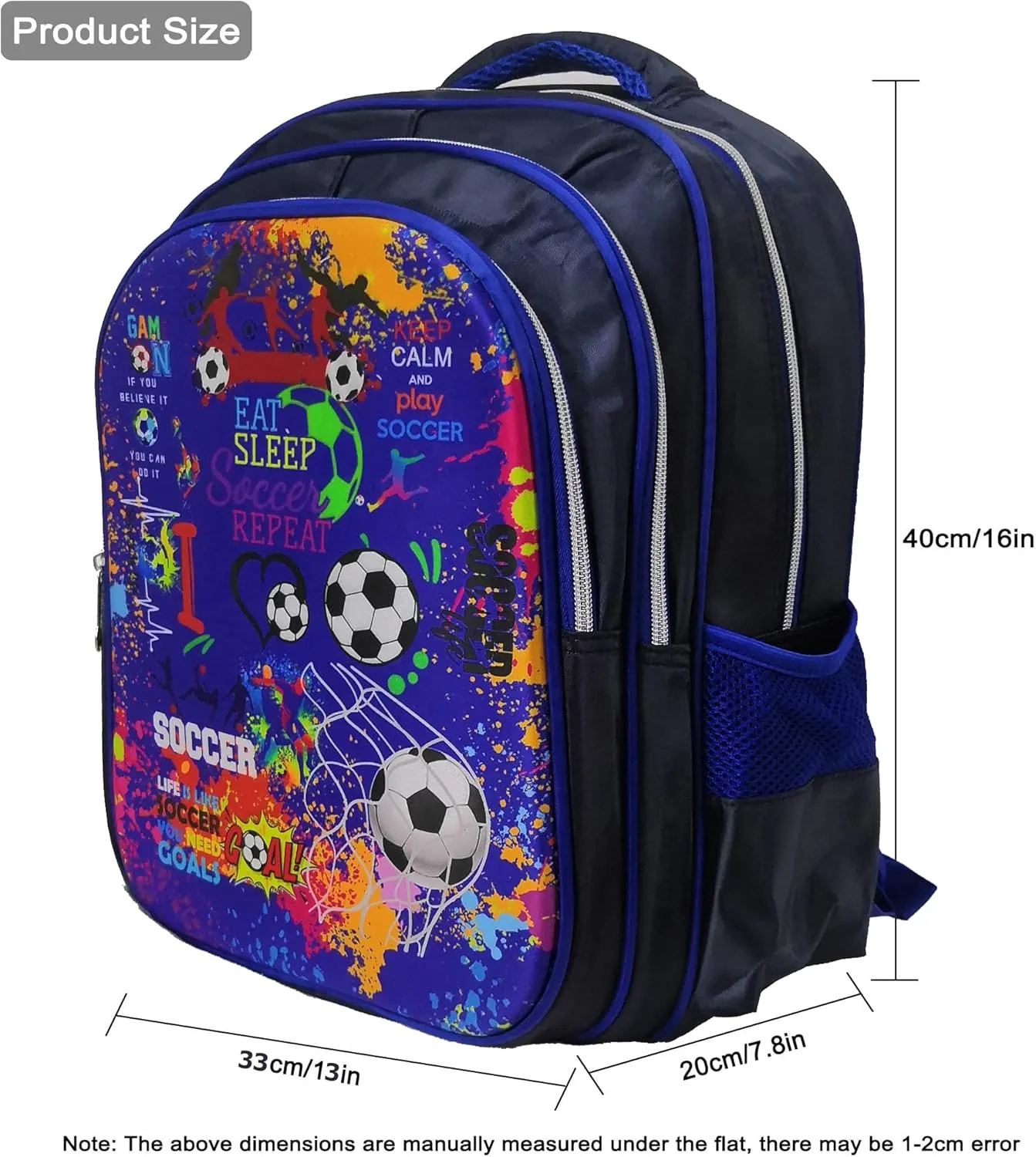 Soccer Backpack Laptop Backpack For Men Women, Soccer Backpacks Shoulder Bag For Travel Hiking Camping Daypack