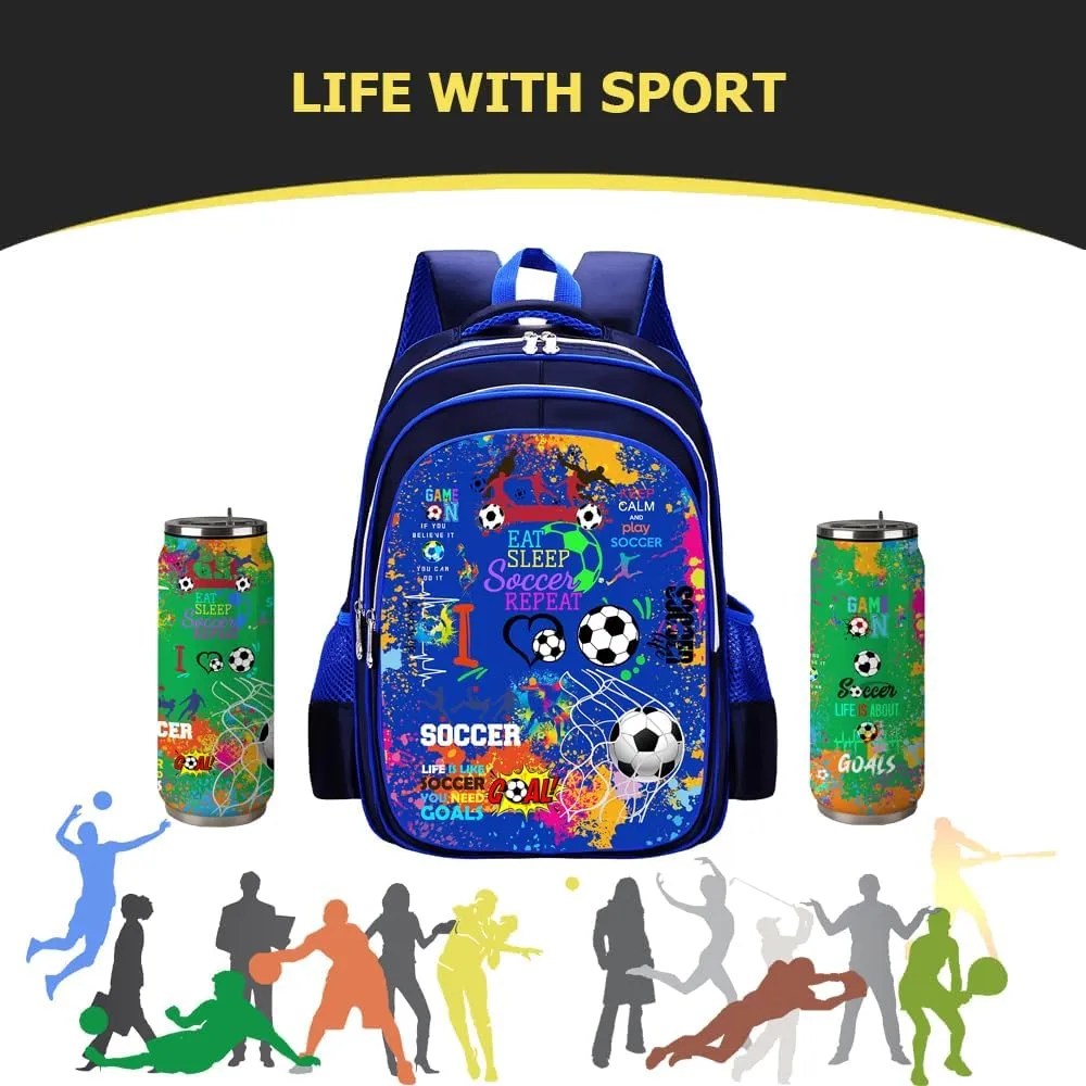 Soccer Backpack Laptop Backpack For Men Women, Soccer Backpacks Shoulder Bag For Travel Hiking Camping Daypack