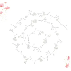 SOIMISS Handmade Silver Flower Shaped Hair for Women Elegant Hair Decoration for Weddings Parties and Special Occasions Long Design