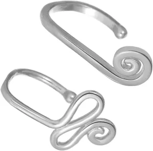 SOIMISS No Hole Nail Faux Nose Hoop Horseshoe Piercing Nose Hoops Charms Double Helix Lip Rings Jewelry Faux