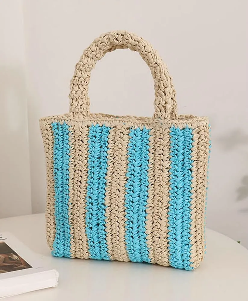 Straw Tote Bag for Women Handmade Handbags for Women Woven Raffia Beach Travel Bags Shopping