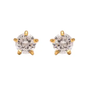 Studex Select cubic zirconia 24k gold 6mm PR-L100Y