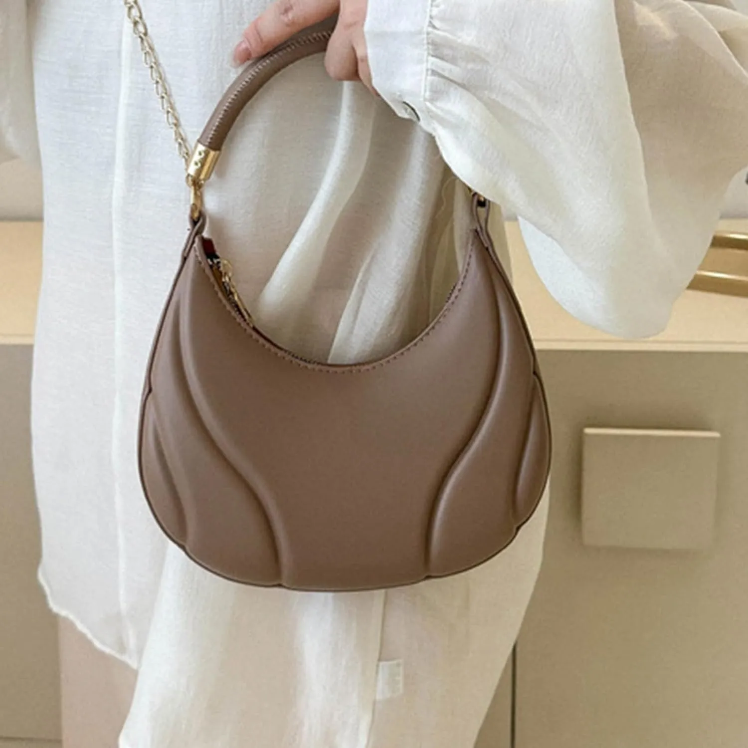 Summer Purses for Women 2025 Crossbody Fabric Nylon Multi Pocket Crossbody Bags Carry on Bag for Airplanes Women(Khaki)