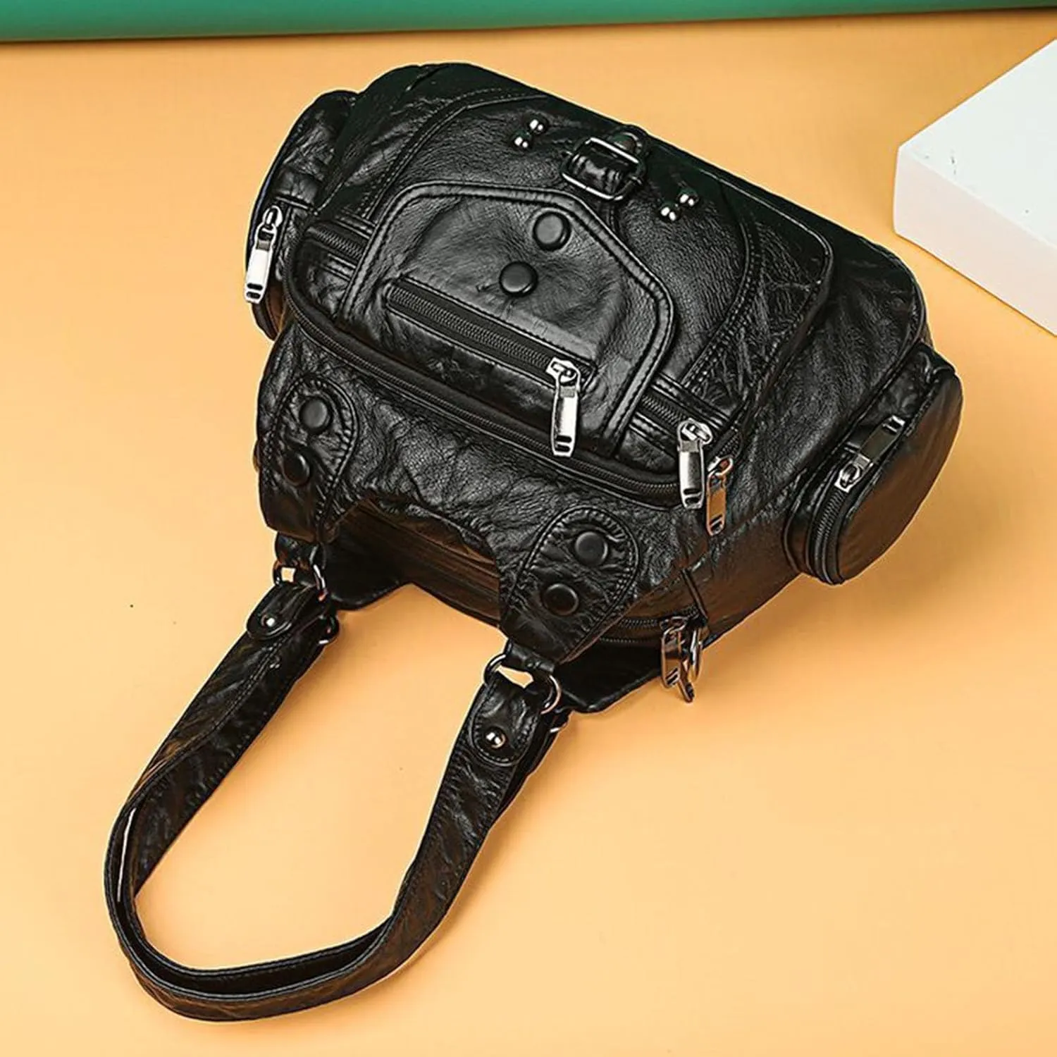 Summer Purses for Women 2025 Crossbody Retro Studded Crossbody Bags Small Shoulder Purses Womens Shoulder Purse(Black)
