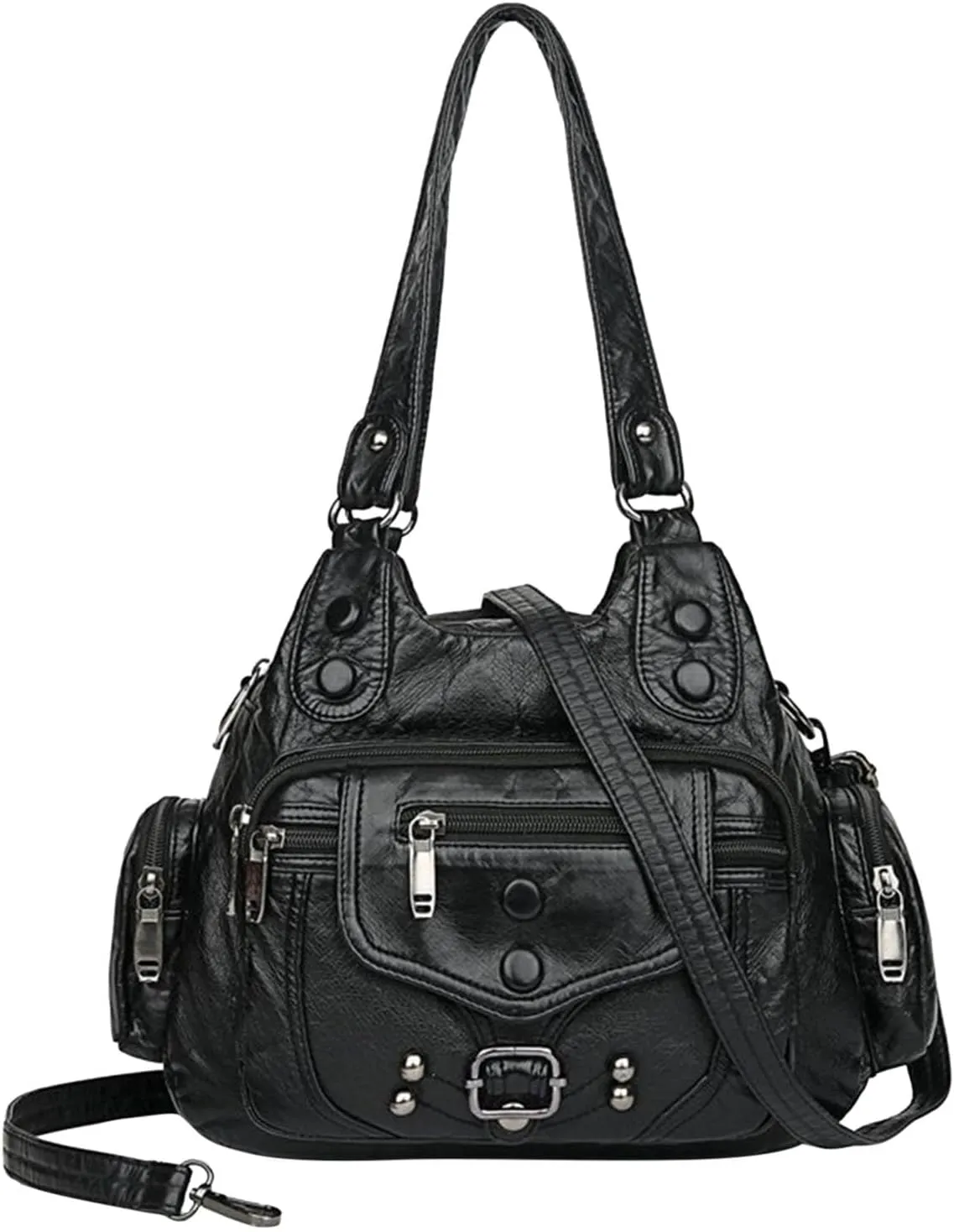 Summer Purses for Women 2025 Crossbody Retro Studded Crossbody Bags Small Shoulder Purses Womens Shoulder Purse(Black)