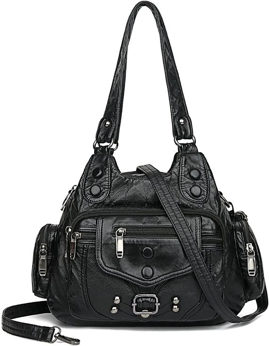 Summer Purses for Women 2025 Crossbody Retro Studded Crossbody Bags Small Shoulder Purses Womens Shoulder Purse(Black)