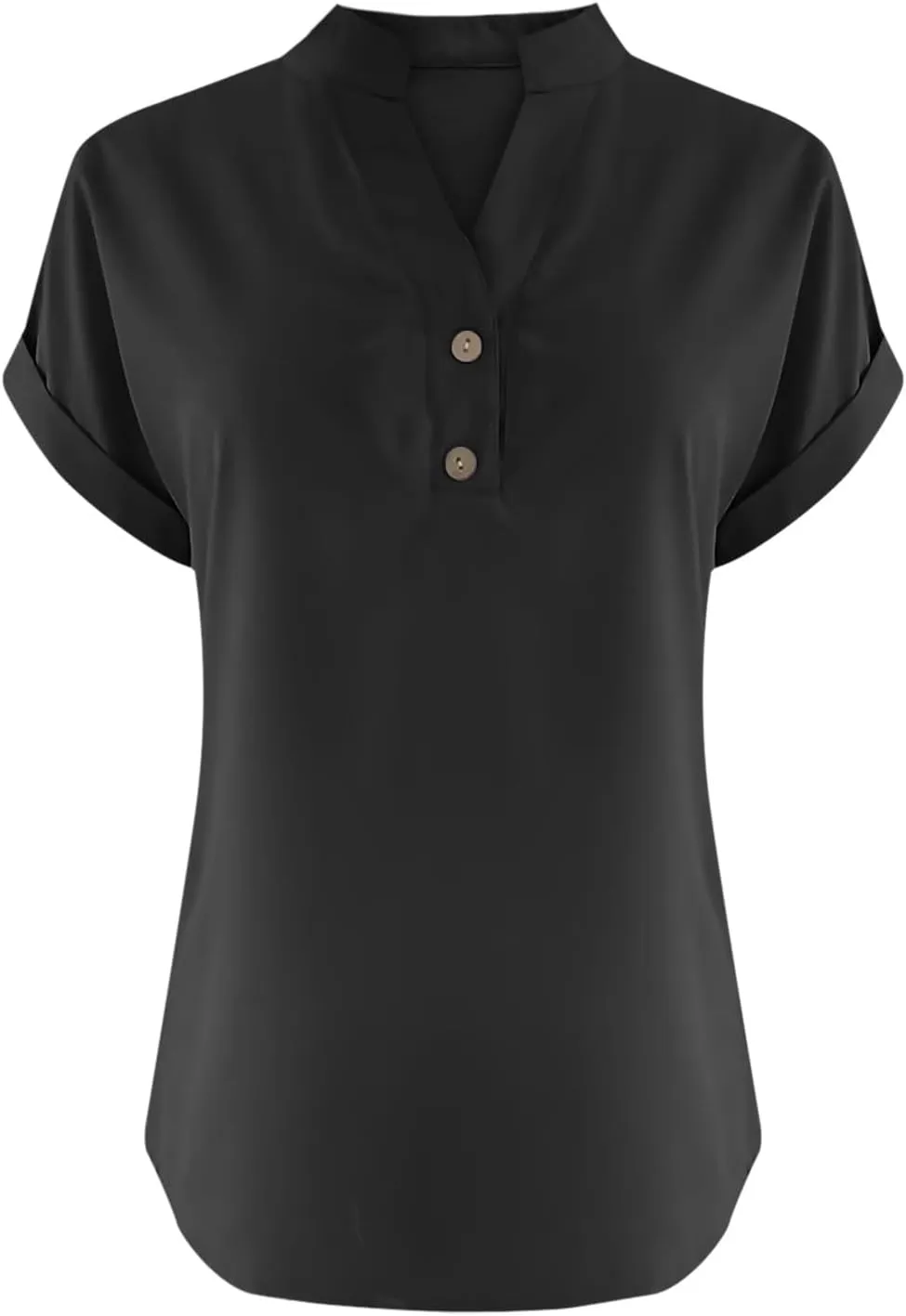 Summer Tops for Women 2025 Trendy Short Sleeve Cotton Linen Tops Button up Henley V Neck Shirts Vacation Beach Clothes